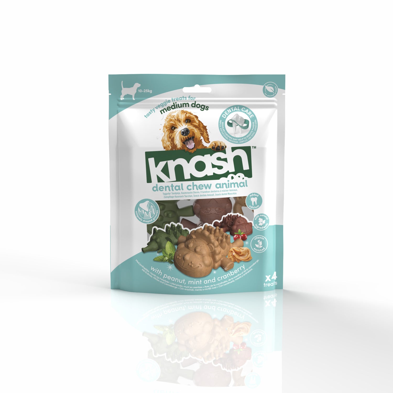 Knash Snack Dental Animales Para Perro M 2 Boslas X 4 Uds_1