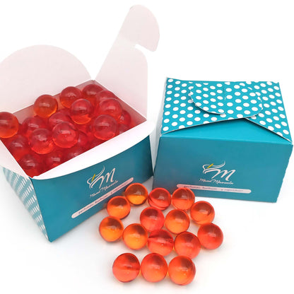 Pack 40 Perlas De Baño Aromatizada En Forma De Bola - Con Aceite De Soja - Hidratante Y Aromática - Aroma Melocotón_0