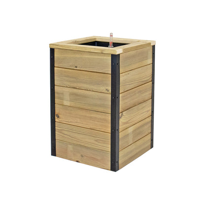 Jardinera Con Autorriego De Madera Nidum Interior Y Exterior Hortalia 40x40x60 Cm_2