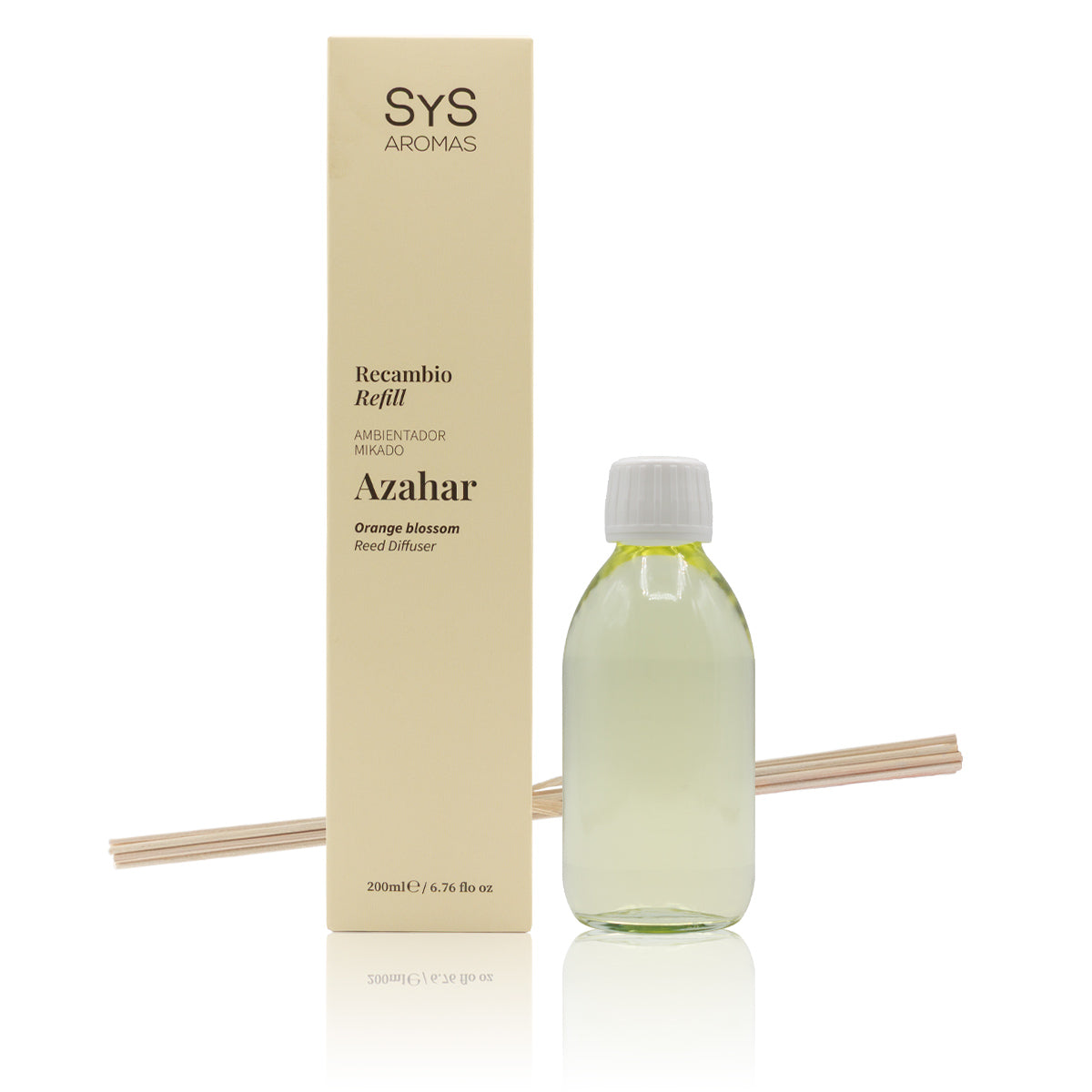 Recambio Mikado de Azahar Origins SYS Aromas 200 ml | Con Palos | Aroma Floral y Relajante_0