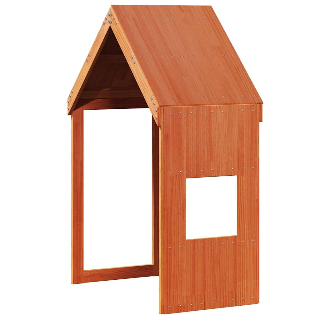 Techo De Cama Infantil Madera Maciza Pino Marrón 55x84x132 Cm_0