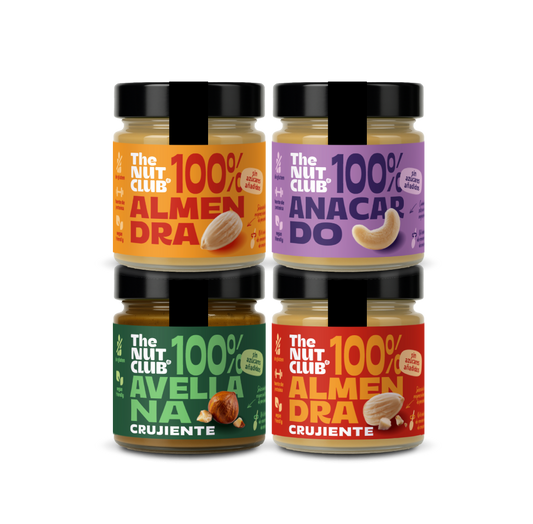 Pack cremas de frutos secos 4uds avellana, almendra smoothie & crunchy y anacardo 100% Fruto Seco 720g_0