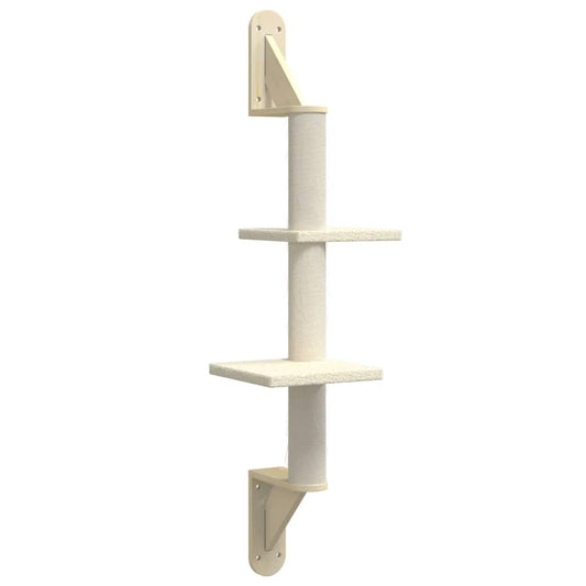 Árbol Rascador Para Gatos De Pared Crema 108 Cm_0