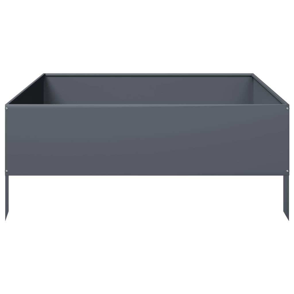 Arriate De Acero Gris Antracita 100x100x41 Cm_3