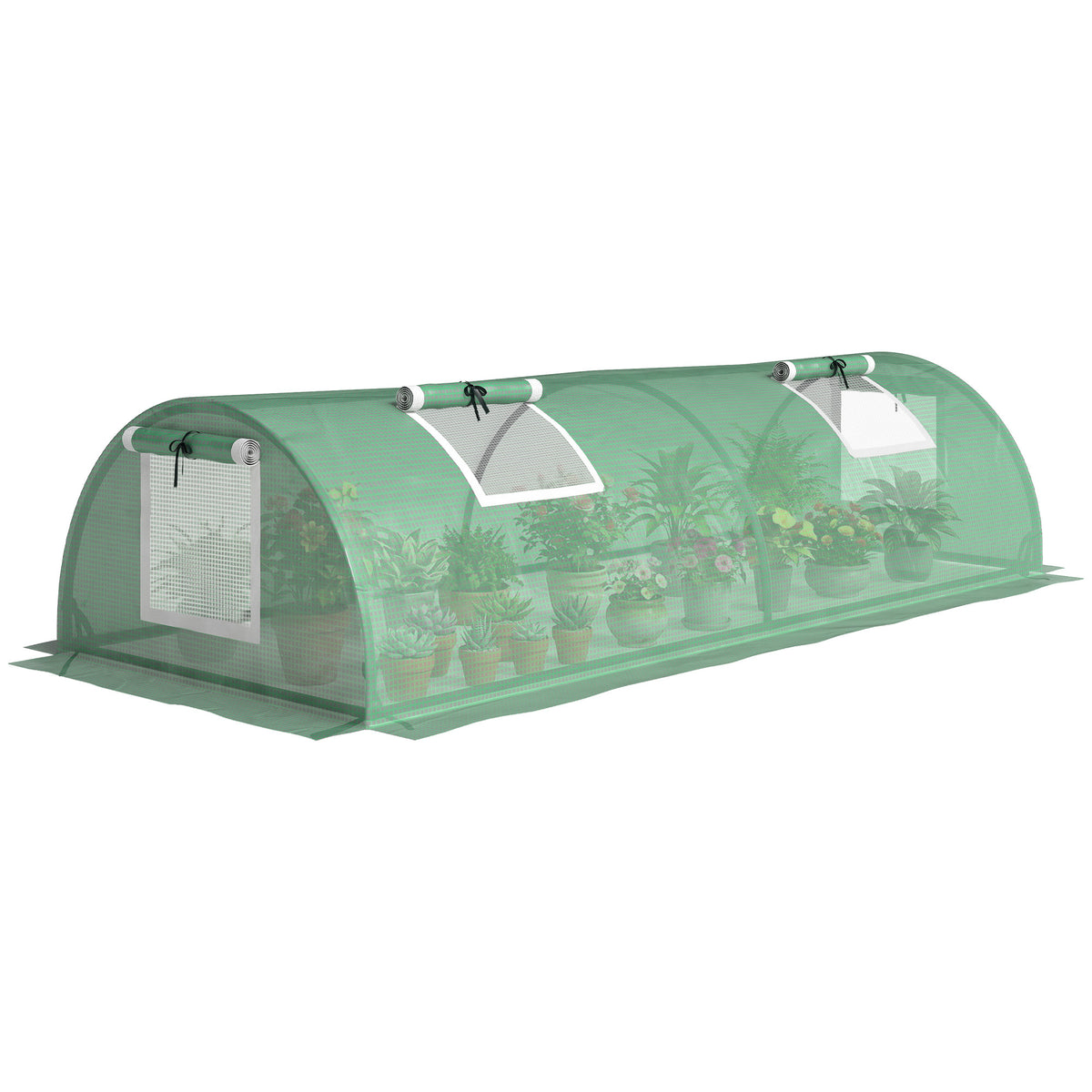 Invernadero Pequeño Outsunny Pe, Acero Verde 200x80x45 Cm_0