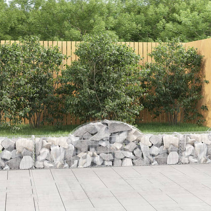 Cestas De Gaviones 4 Uds Forma De Arco Hierro 200x30x40/60 Cm_1