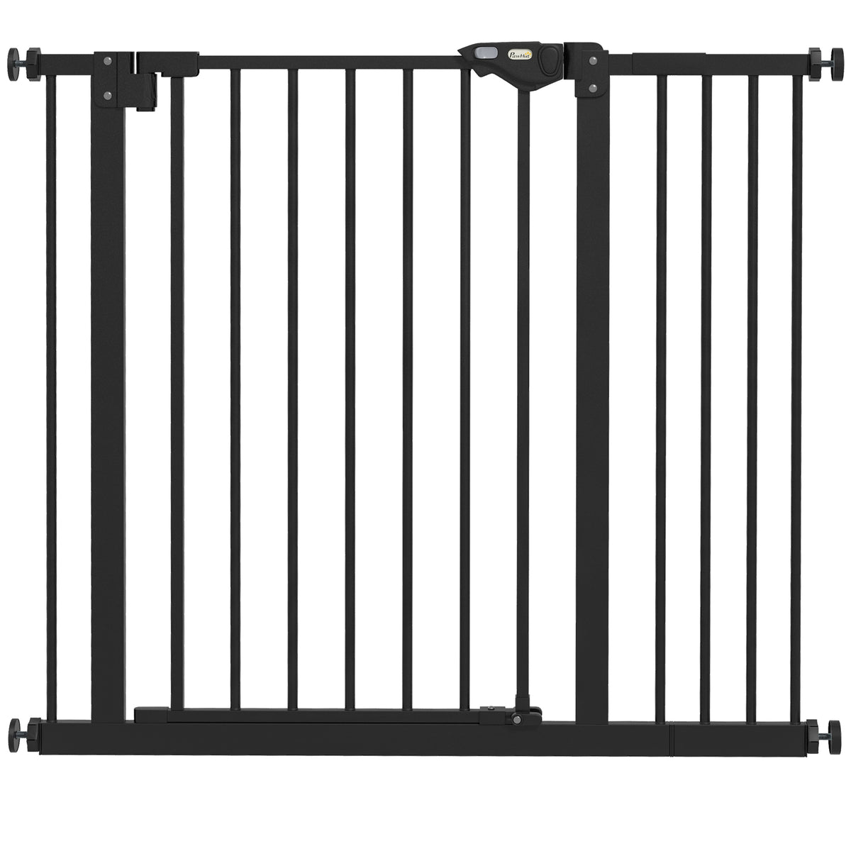 Pawhut Barrera De Seguridad Para Perros Escaleras Y Puertas 74-94 Cm Negro_1