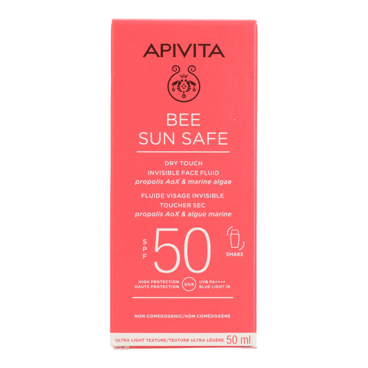 Protector Solar Facial Fluido Invisible Toque Seco SPF50 - APIVITA - 50 ml