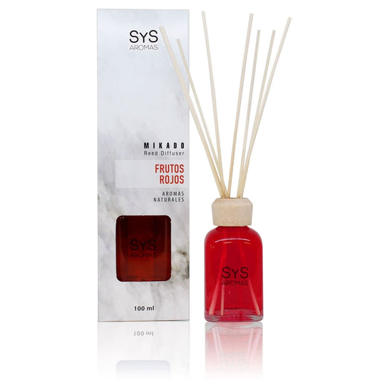 Ambientador Mikado Frutos Rojos Mármol SYS Aromas 100 ml | Aroma Afrutado y Dulce | Estimulante_0