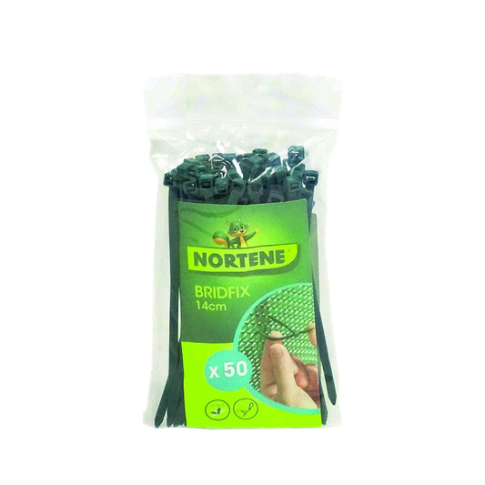 Bridas De Fijacion 14 Cm Verde Nortene_0