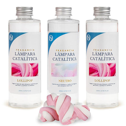 Pack Ahorro 3x Fragancias Para Lámpara Catalítica: 2 Aromas Lollipop 500ml + Limpiador Neutro 200ml_0
