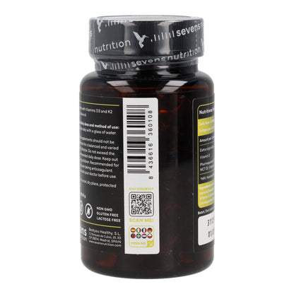 Vitamina D3 + K2 Sevens Nutrition 180 cápsulas