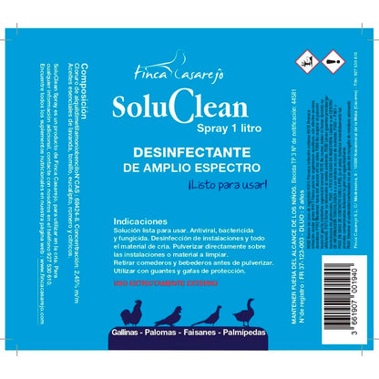 Espray Para Limpieza Instalaciones De Animales Y Material Limpieza De Gallineros Y Perreras Soluclean Espray 1 Litro_2