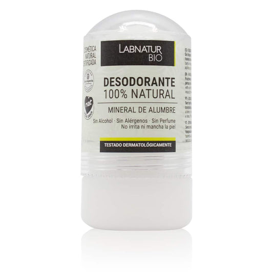 Desodorante Natural de Alumbre Stick Labnatur Bio 60 g | Control del Mal Olor | Sin Alcohol | Piel Sensible | Vegano_0