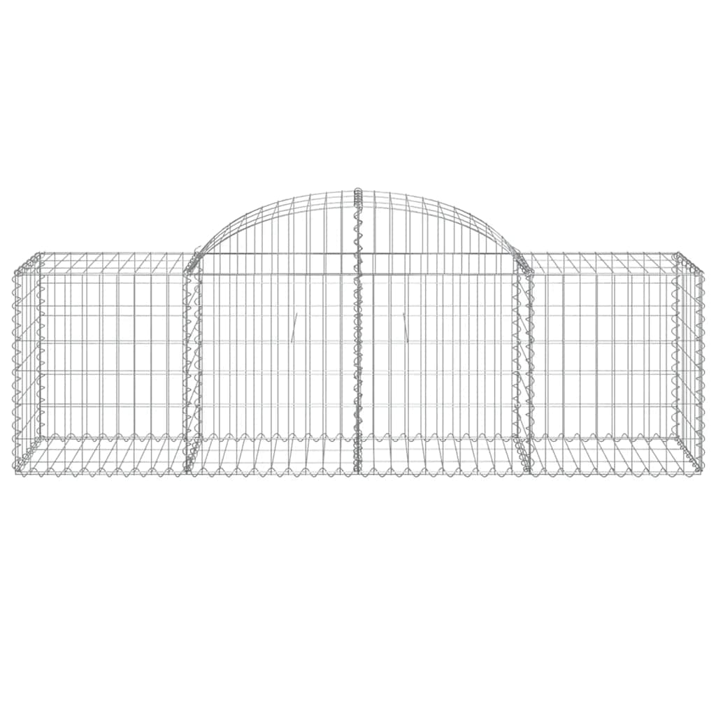 Cestas De Gaviones 12 Uds Forma De Arco Hierro 200x50x60/80 Cm_3