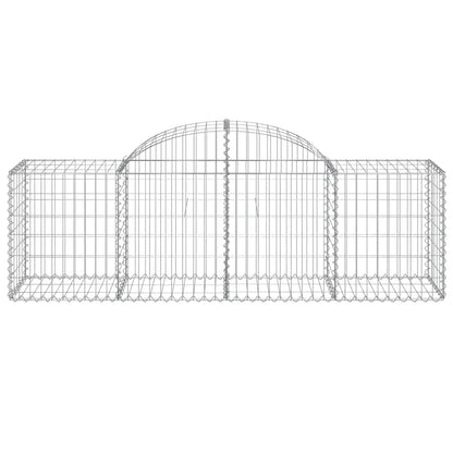 Cestas De Gaviones 12 Uds Forma De Arco Hierro 200x50x60/80 Cm_3