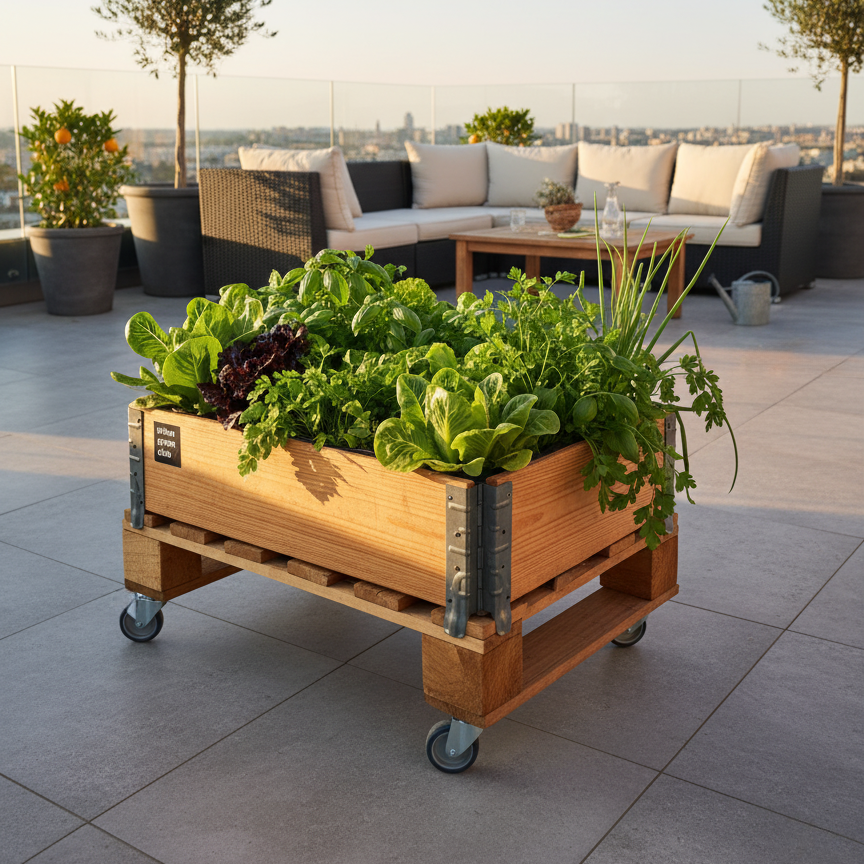 Bancal De Cultivo Mini De Madera De Pino Urban Green Club - 80x60x40 Cm 100 L_1