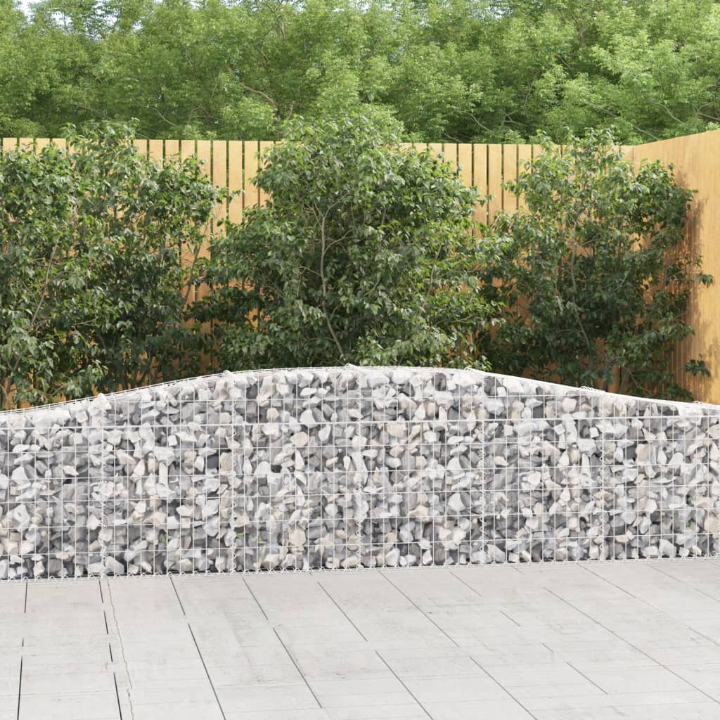 Cestas De Gaviones 20 Uds Forma De Arco Hierro 400x30x60/80 Cm_1