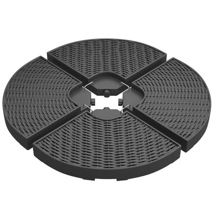 Outsunny Base Para Sombrilla De 4 Piezas Rellenable Con Arena 68 Kg O Agua 52 L_0