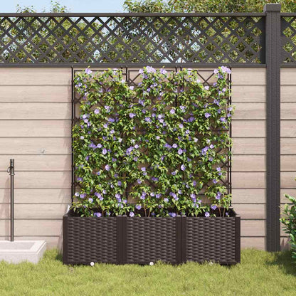 Macetero De Jardín 3 Uds. Marrón 120 X 40 X 143 Cm Pp_2