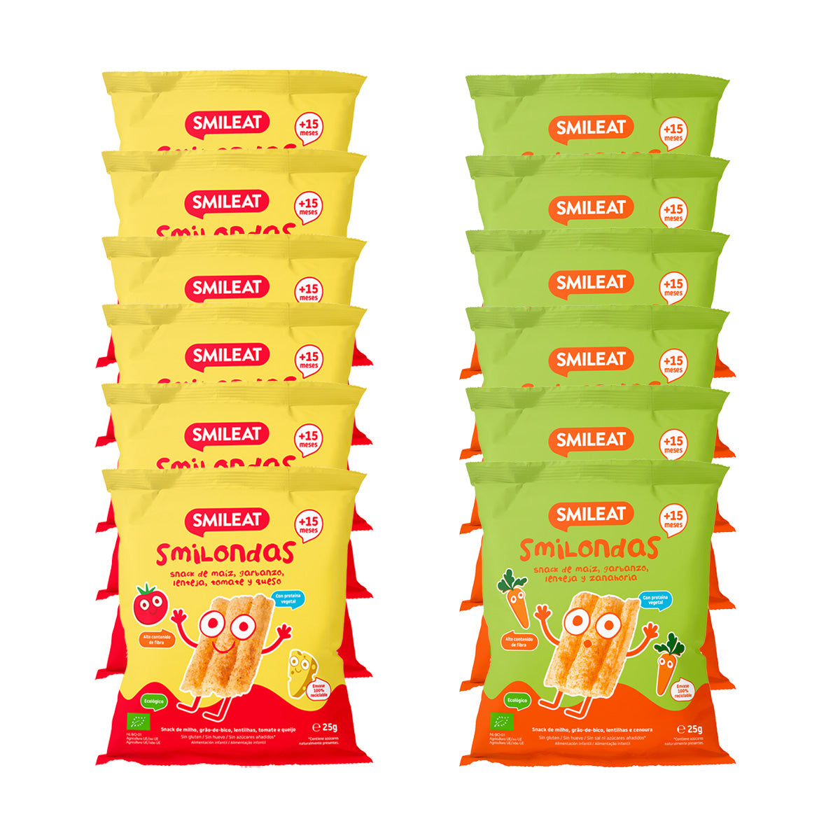 Pack 12x Smilondas Snack Eco Smileat 25 g
