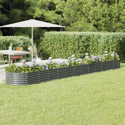 Jardinera Arriate Acero Galvanizado Gris 512x80x36 Cm_1