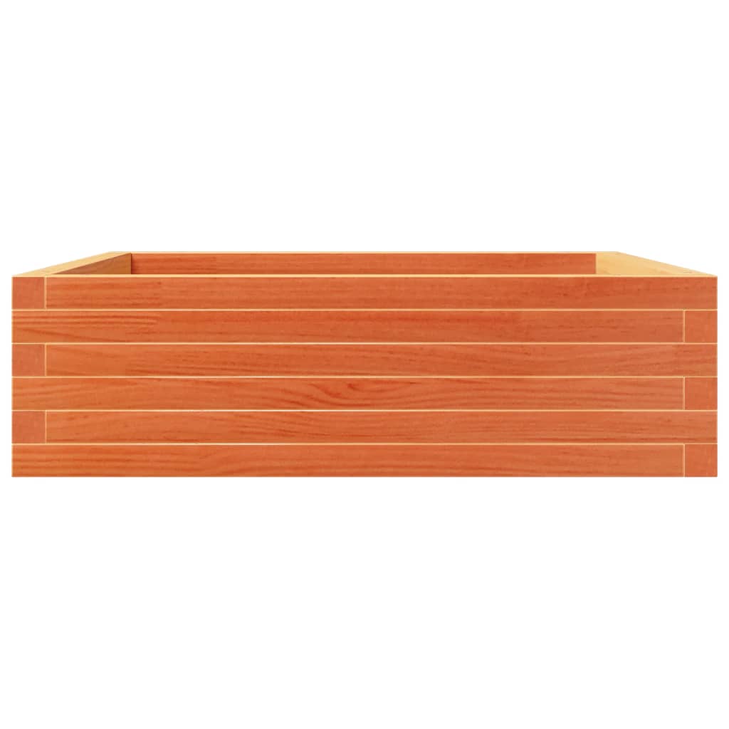 Jardinera De Madera Maciza Pino Marrón Cera 80x80x23 Cm_4