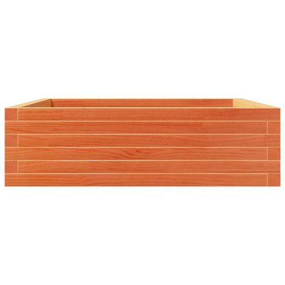 Jardinera De Madera Maciza Pino Marrón Cera 80x80x23 Cm_4