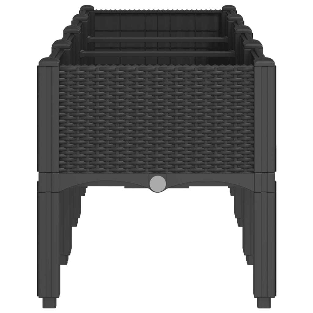 Jardinera Con Patas Pp Negro 160x40x42 Cm_3