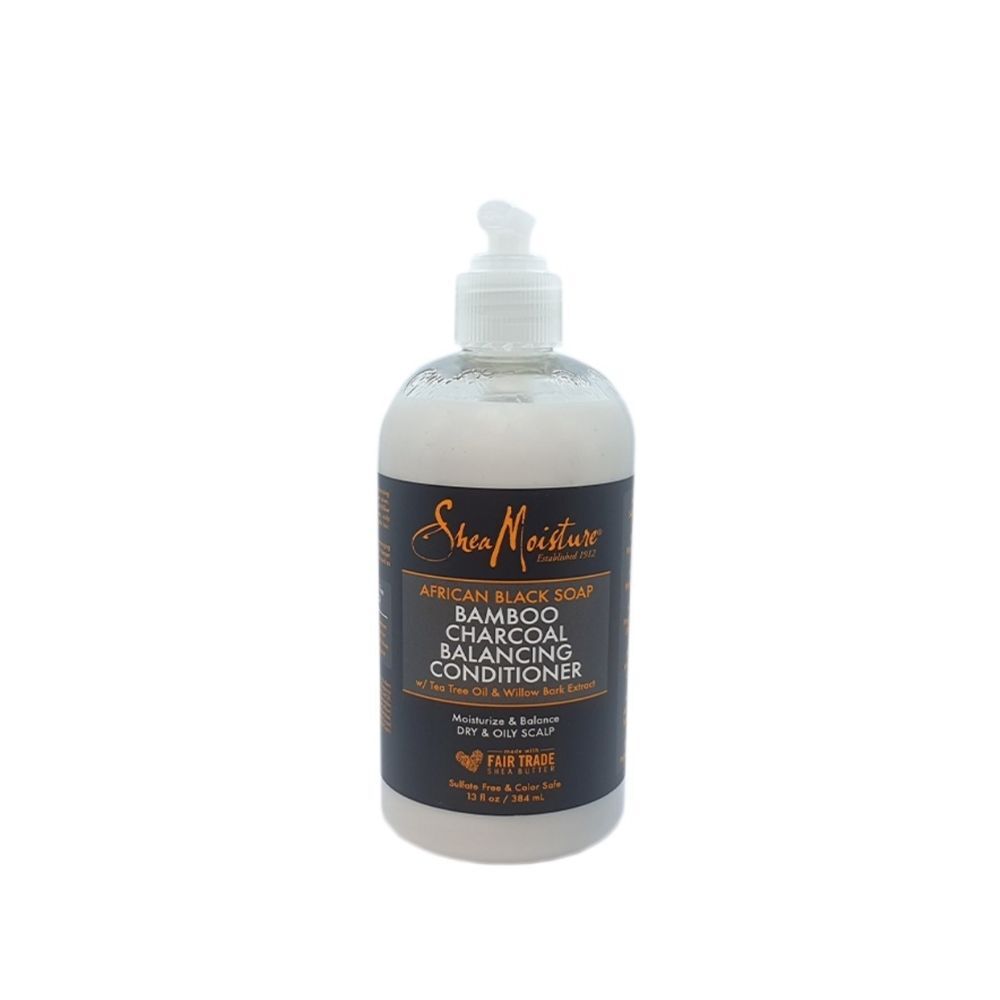 Acondicionador Equilibrante Jabón Negro Africano Carbón Bambú Shea Moisture 384ml_0