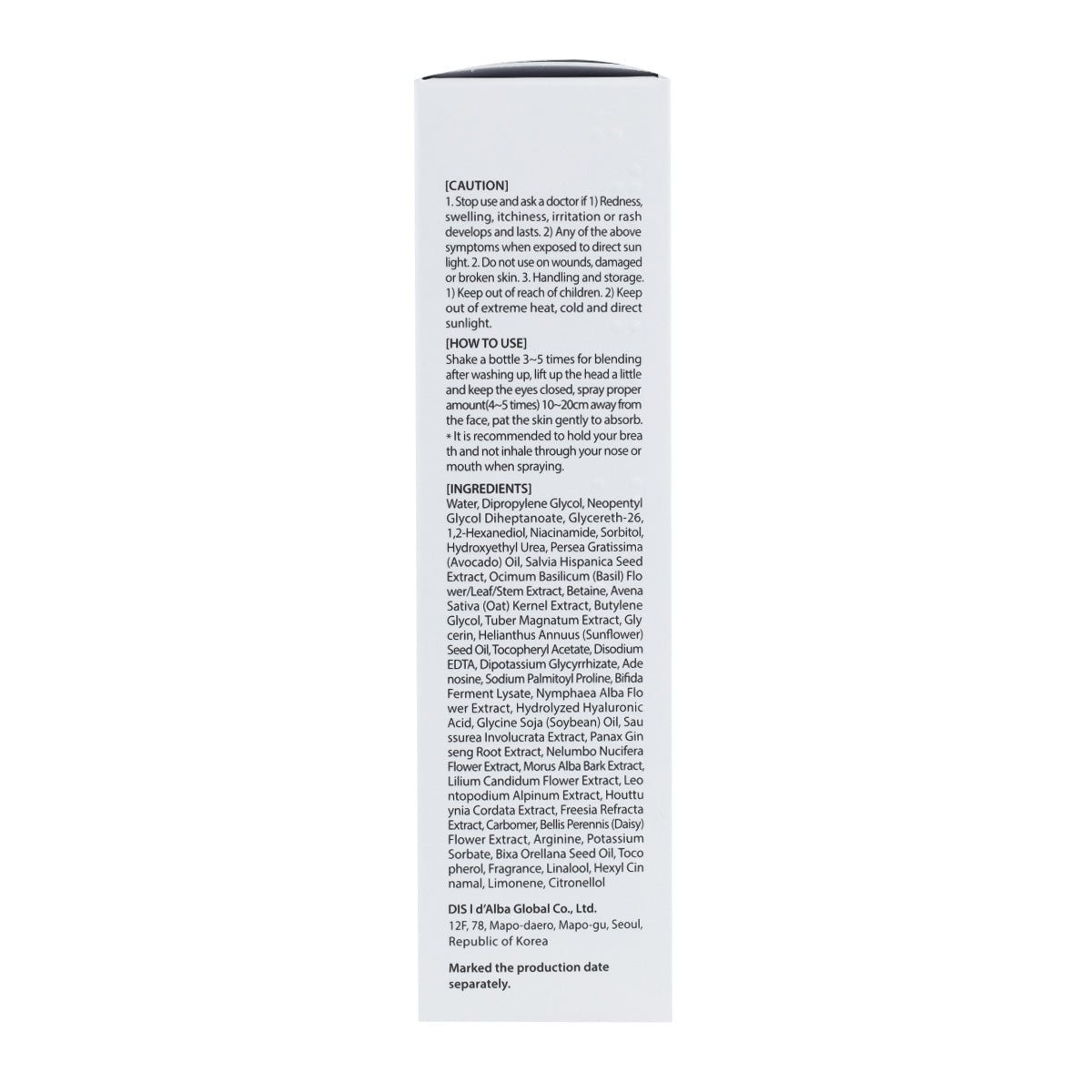 Sérum en spray White Truffle First Spray Serum d'Alba 50 ml