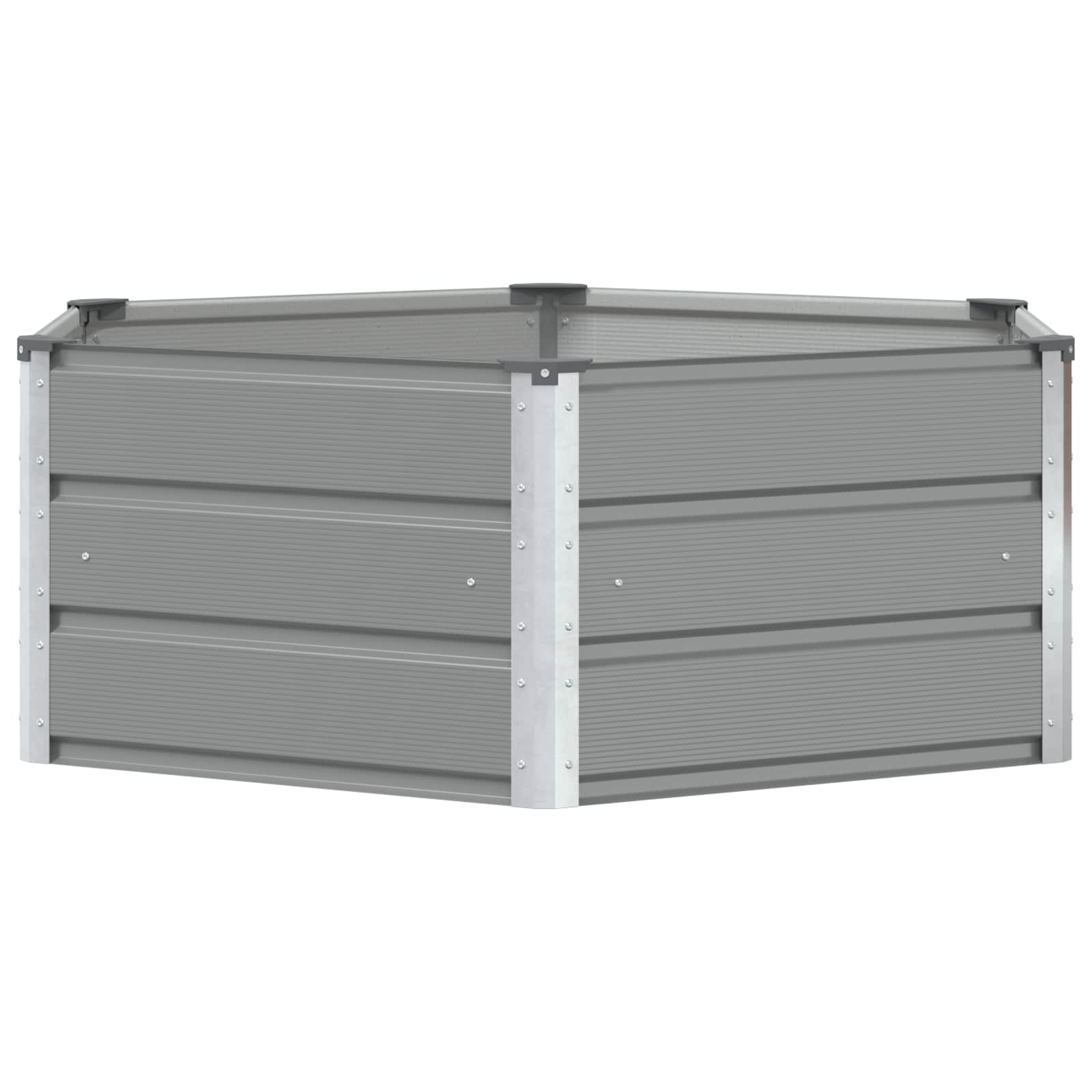 Jardinera Gris Claro 129 X 129 X 45 Cm Acero_0