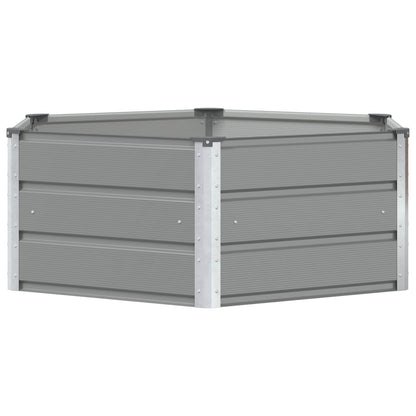 Jardinera Gris Claro 129 X 129 X 45 Cm Acero_0