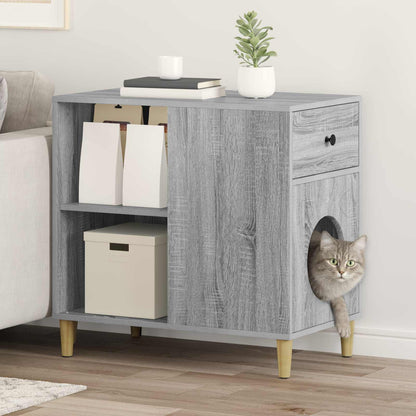 Casa Para Gatos Gris Sonoma 72 X 42.5 X 70 Cm_1