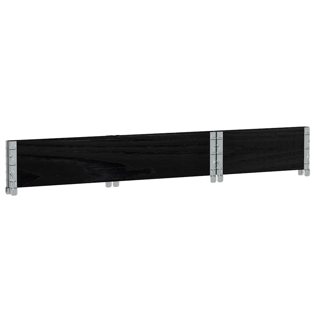 Jardinera De Madera Maciza De Pino Negro 100x50 Cm_5