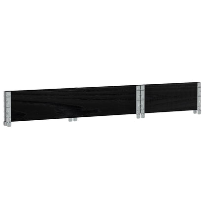 Jardinera De Madera Maciza De Pino Negro 100x50 Cm_5