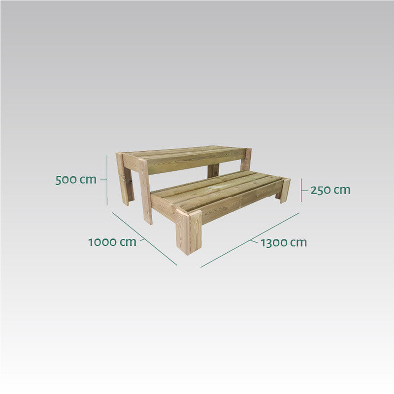 Expositor Escalera De Madera Podium Hortalia_4