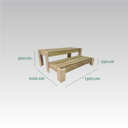 Expositor Escalera De Madera Podium Hortalia_4