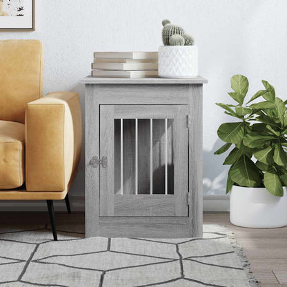 Jaula Para Perros Madera De Ingeniería Gris Sonoma 55x80x68 Cm_2
