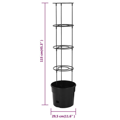 Macetero Para Tomates Polipropileno Antracita Ø29,5x115 Cm_5