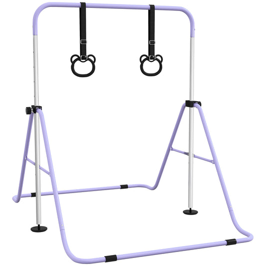Barra De Gimnasia Homcom Acero Púrpura 148x105x128 Cm_0