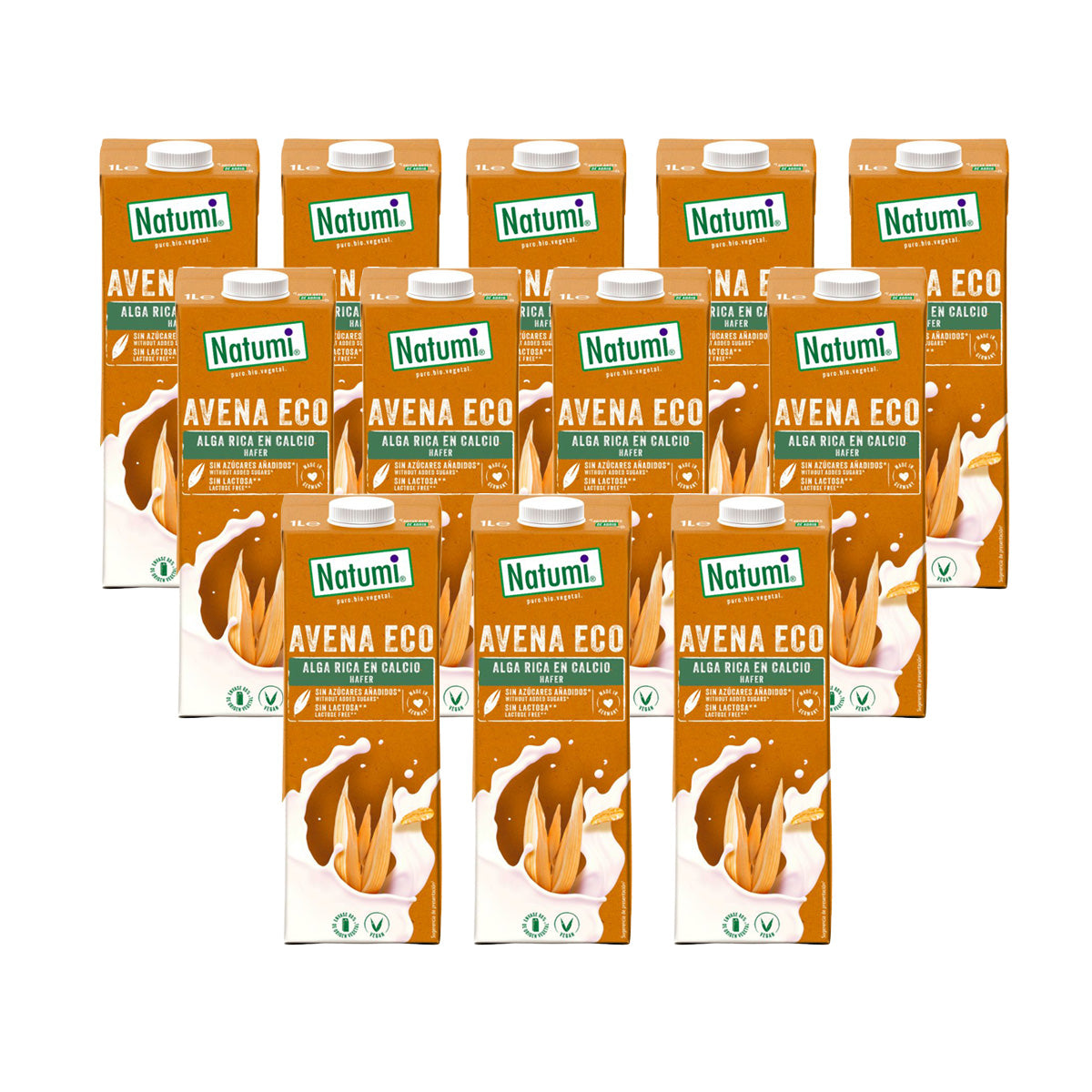 Pack 12x Bebida Avena Rica en Calcio Natumi 1 L