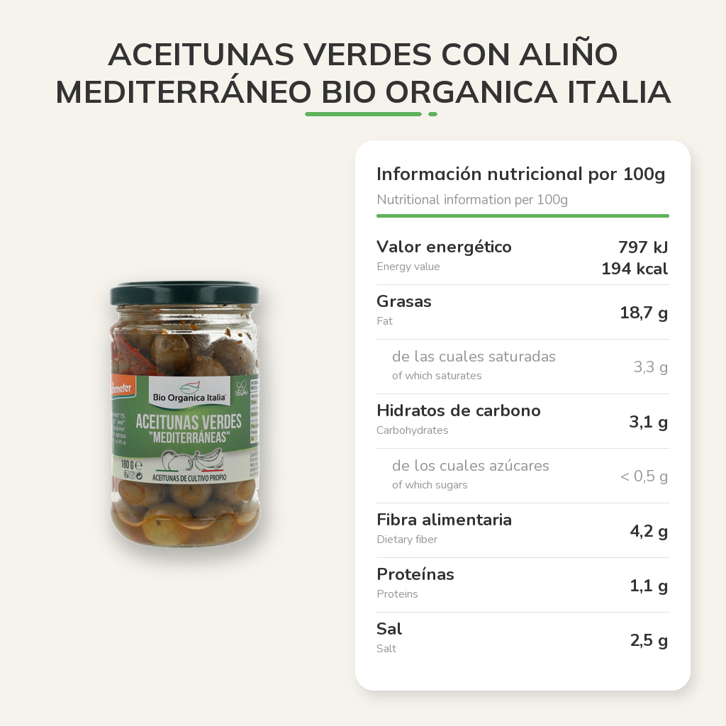 Información nutricional