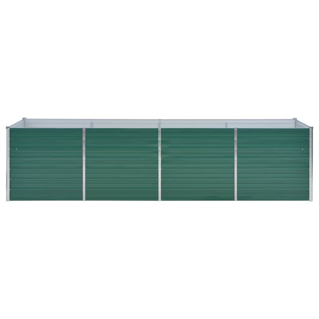 Arriate De Jardín De Acero Galvanizado Verde 320x80x77 Cm_3