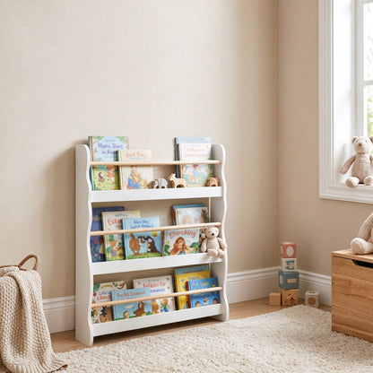 Estante De Livros Infantil Aiyaplay Painel De Partículas, Melamina Branco_4
