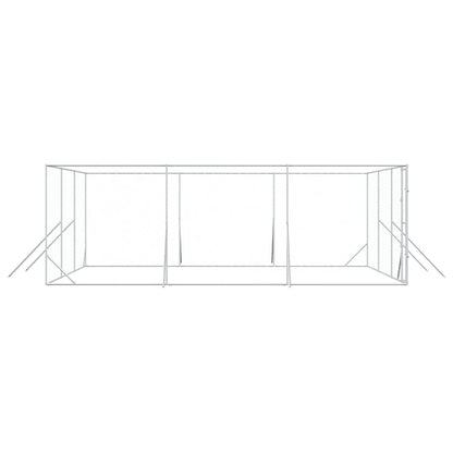 Perrera De Exterior Acero Galvanizado Plateado 6x6x2 M_5