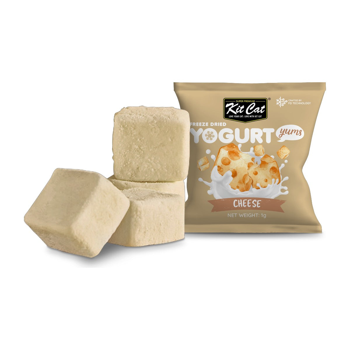 Kit Cat Yogurt Yums Liofilizado Queso 10g (10 unidades)
