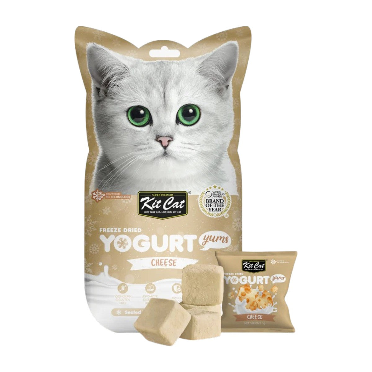 Kit Cat Yogurt Yums Liofilizado Queso 10g (10 unidades)