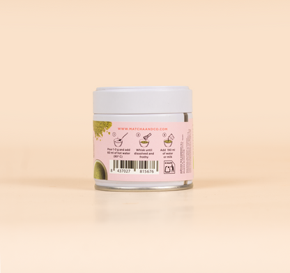 Etiquetado Té Matcha Fresa Matcha &amp; CO 30 g