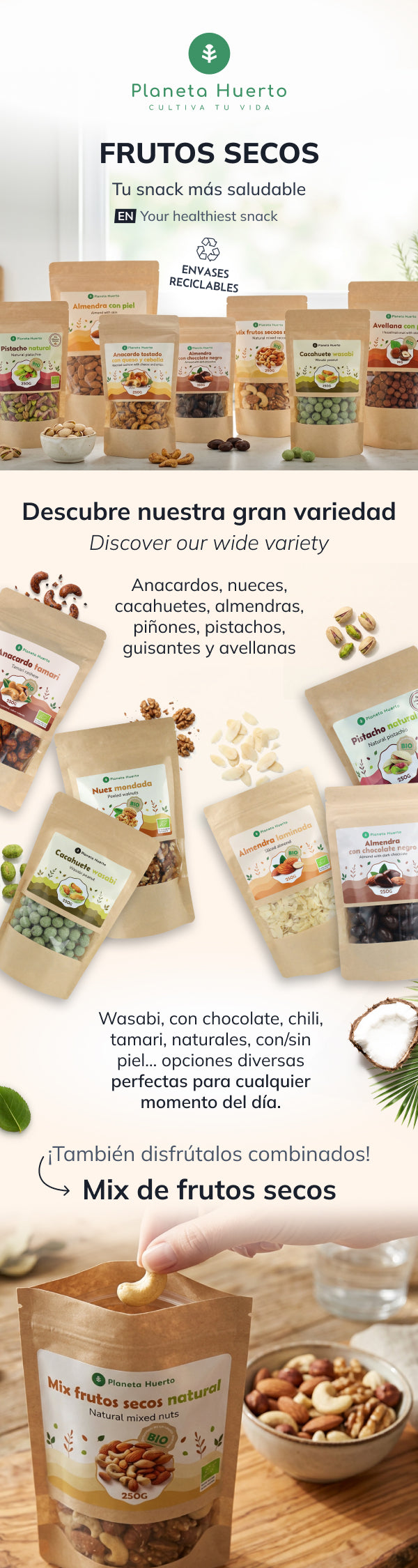 Pistacho en cáscara tostado y salado ECO Planeta Huerto 1 kg